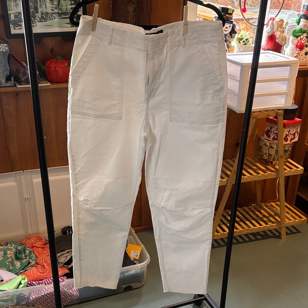 Banana Republic White Cargo Pants
